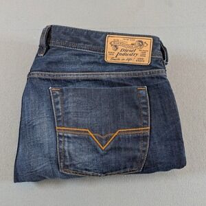 Diesel Zatiny Regular Bootcut Mens Jeans 40x32 Dark Blue Made in Italy